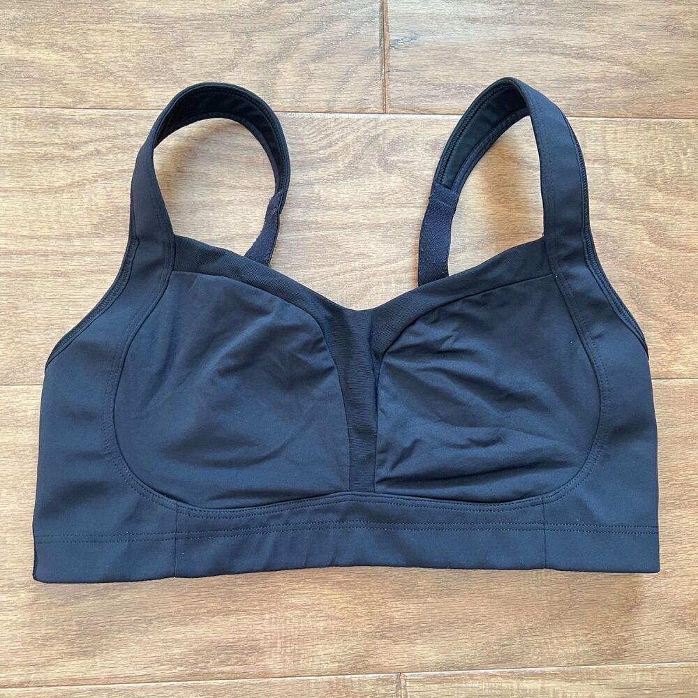 Lululemon Ta Ta Tamer III Sports Bra Size 34DD Black Adjustable High Support